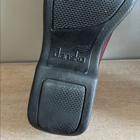 Dansko womens leather burgundy clog mule slip on casual comfortable shoe size 38 - Picture 10 of 11